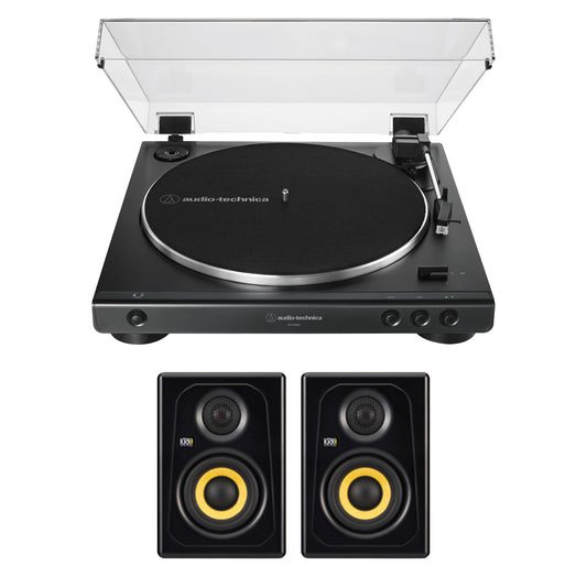 Kit Beginner | Equipo Tornamesa Audio-Technica LP60XBT + Bocinas KRK Kreate 3
