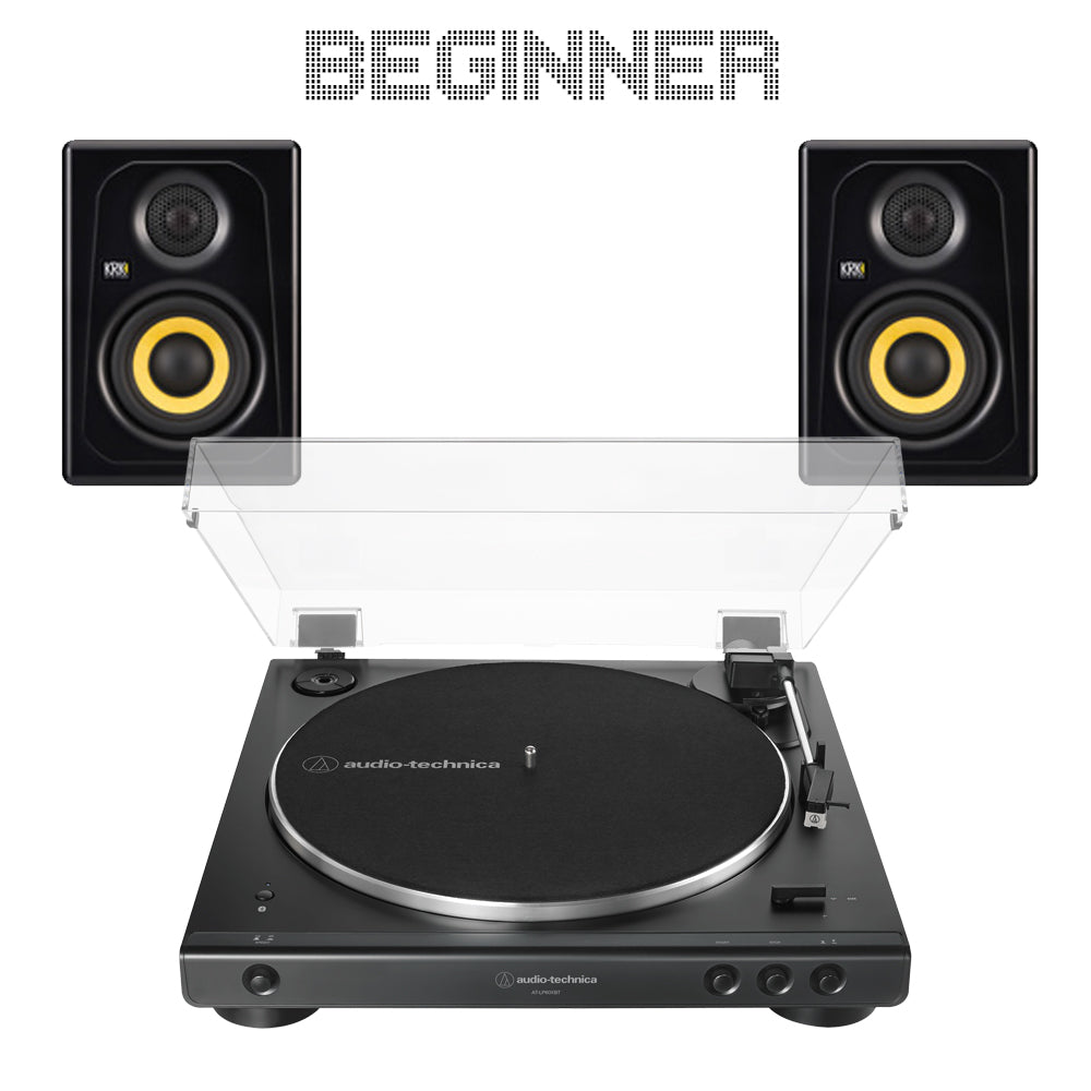 Kit Beginner | Equipo Tornamesa Audio-Technica LP60XBT + Bocinas KRK Kreate 3