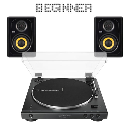 Kit Beginner | Equipo Tornamesa Audio-Technica LP60XBT + Bocinas KRK Kreate 3