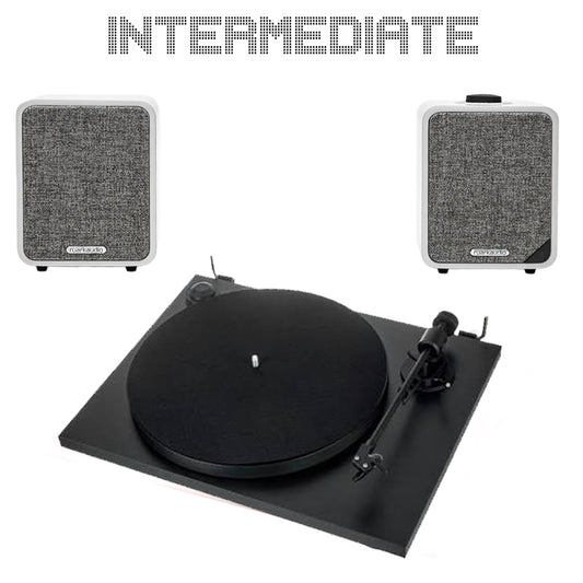 Kit Intermediate | Equipo Tornamesa Pro-Ject E Phono (Black) + Bocinas Ruark MR1
