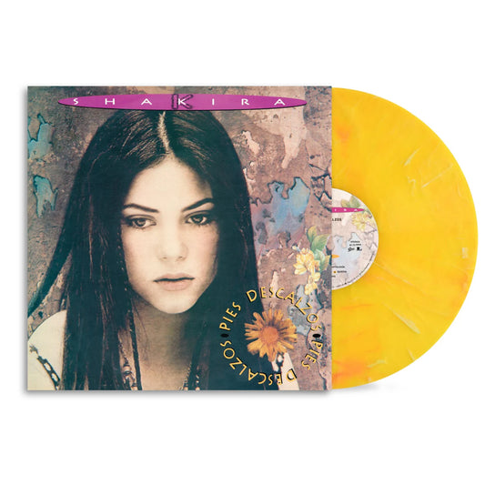 SHAKIRA :: PIES DESCALZOS 30TH ANNIVERSARY (YELLOW WITH RED SWIRL MARBLE VINYL)