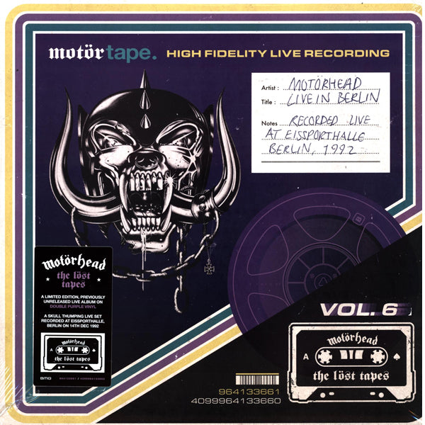 RSD 2025 MOTORHEAD :: THE LOST TAPES, VOL. 6 (LIVE IN BERLIN 1992) 2LP PURPLE